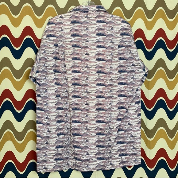 Columbia Fish Print Shirt size XL EUC - Picture 2 of 6